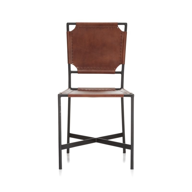 Laredo Brown Leather Dining Chair - Image 1