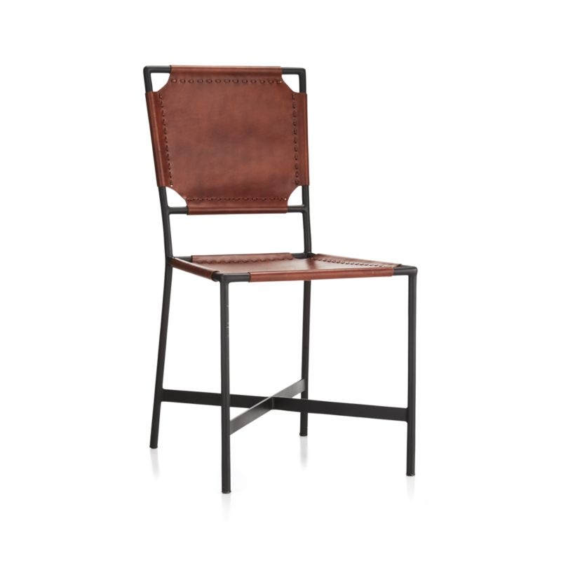 Laredo Brown Leather Dining Chair - Image 2