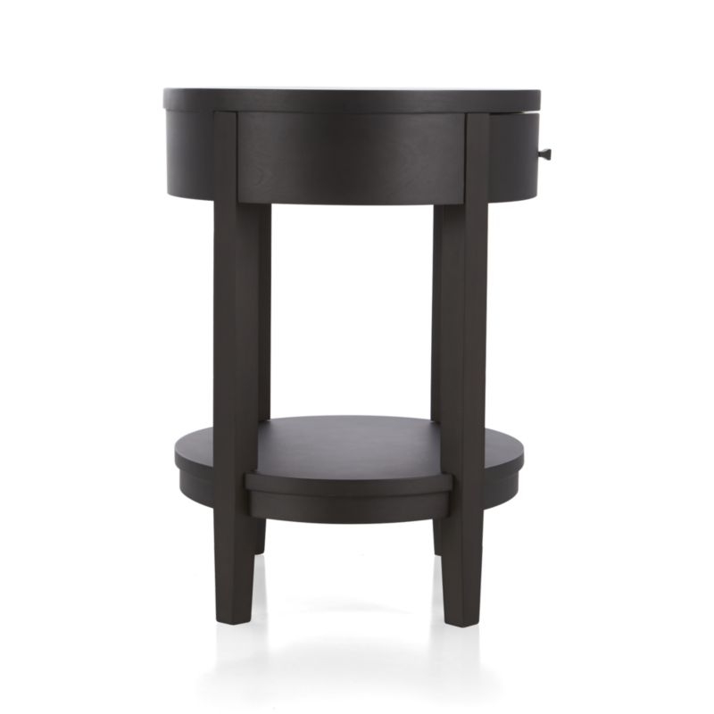 Arch Charcoal Oval Nightstand - Image 1
