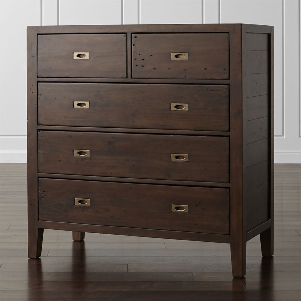 Morris Chocolate Brown 5-Drawer Chest - Image 0
