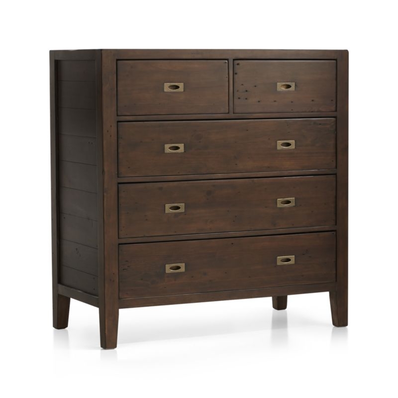 Morris Chocolate Brown 5-Drawer Chest - Image 2