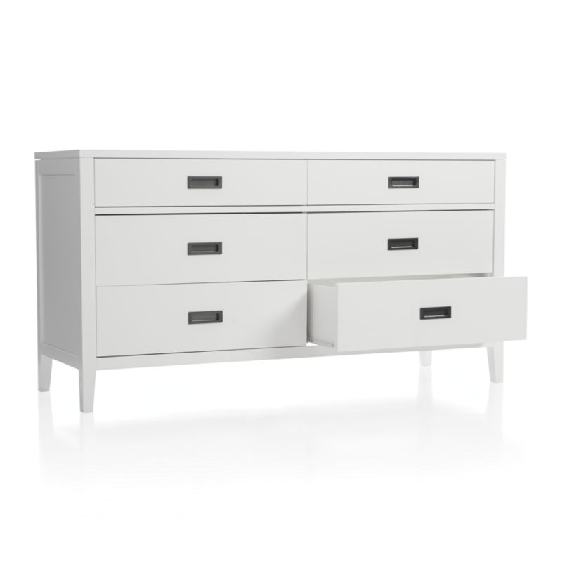Arch White 6-Drawer Dresser - Image 5