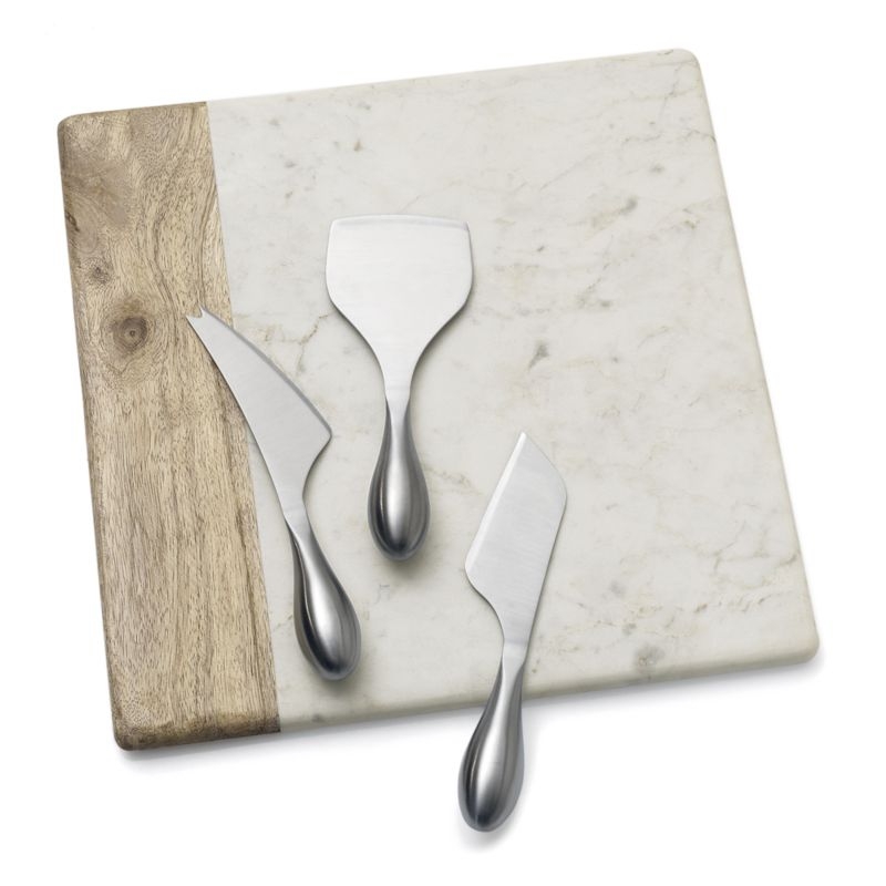 Wood Marble Square Platter - Image 9