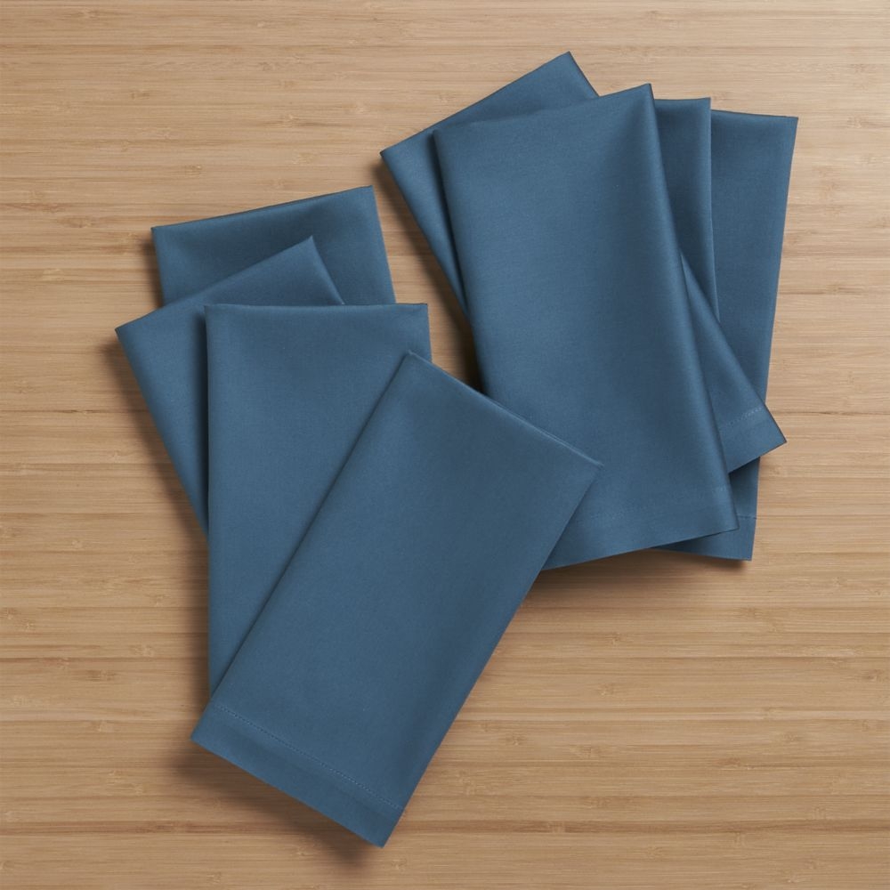 Fete Corsair Blue Cloth Napkins, Set of 8 - Image 0