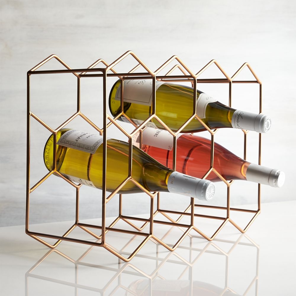 11-Bottle Wine Rack Copper - Image 0