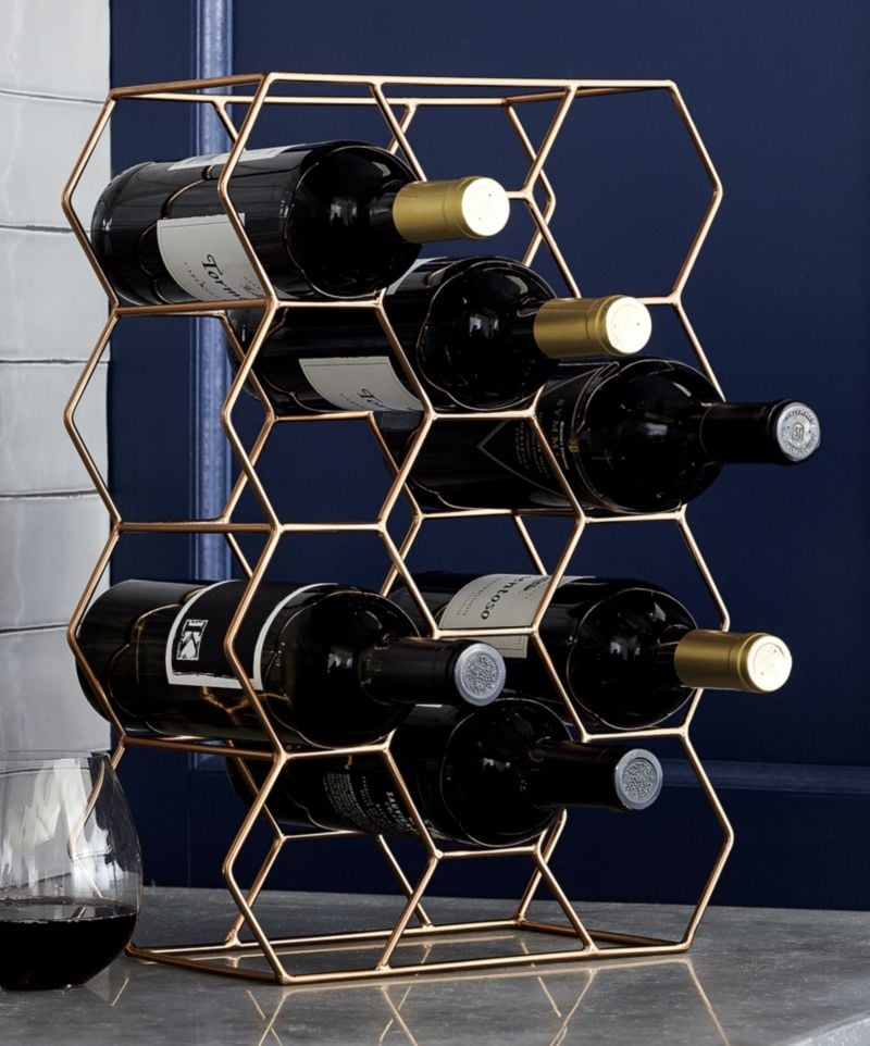 11-Bottle Wine Rack Copper - Image 2