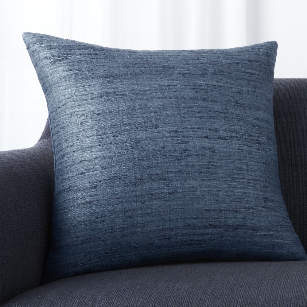 Trevino Delfe Blue 20" Pillow with Down-Alternative Insert - Image 0
