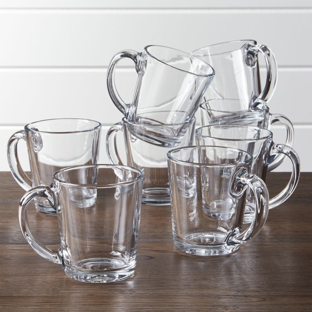 Moderno 13.5-oz. Clear Coffee Mugs, Set of 8 - Image 0