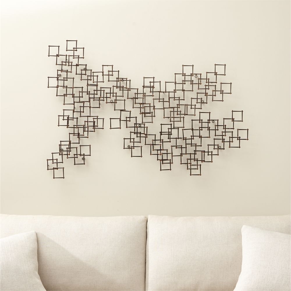 Squares Nail Wall Art, Set of 3 - Image 0