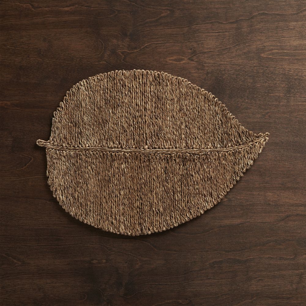 Woven Fiber Leaf Placemat - Image 0