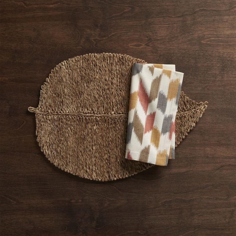 Woven Fiber Leaf Placemat - Image 1