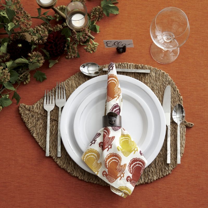 Woven Fiber Leaf Placemat - Image 2