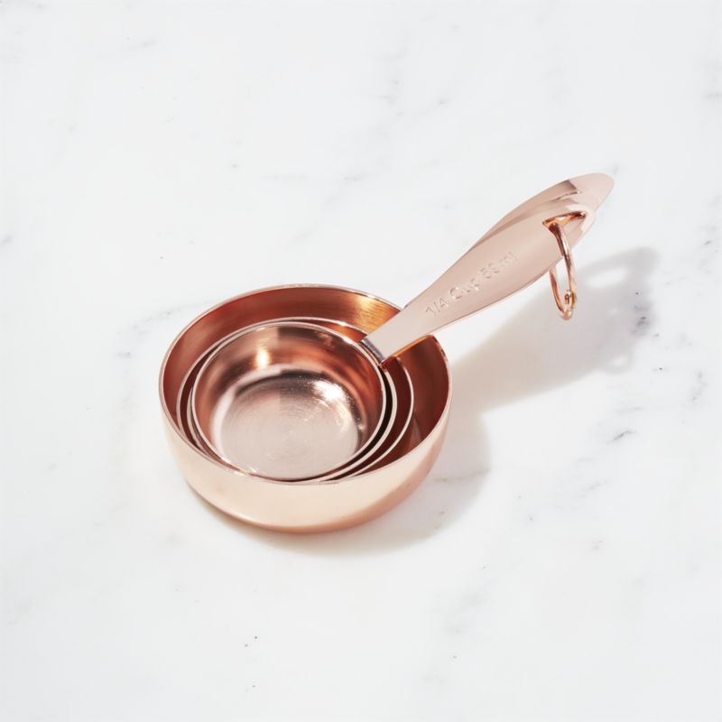 Copper Measuring Cups, Set of 4 - Image 1