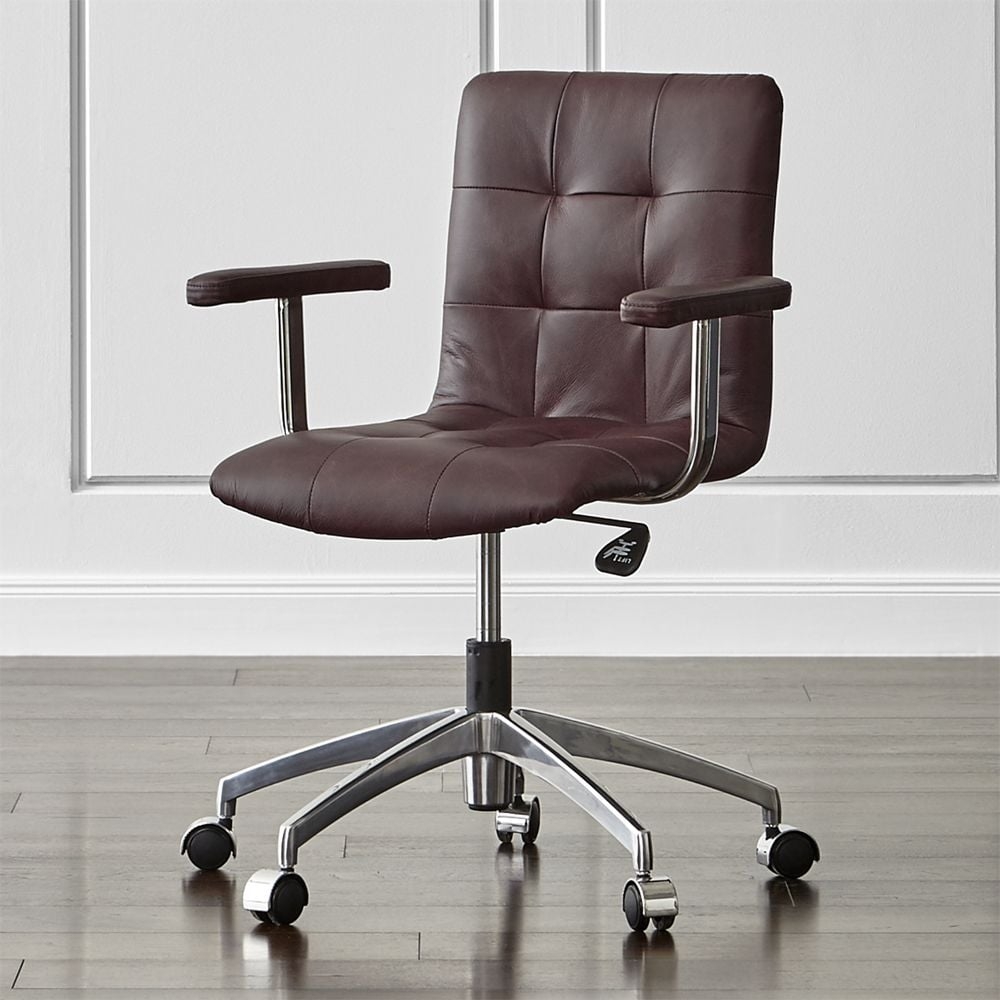 Navigator Saddle Brown Leather Office Chair - Image 0