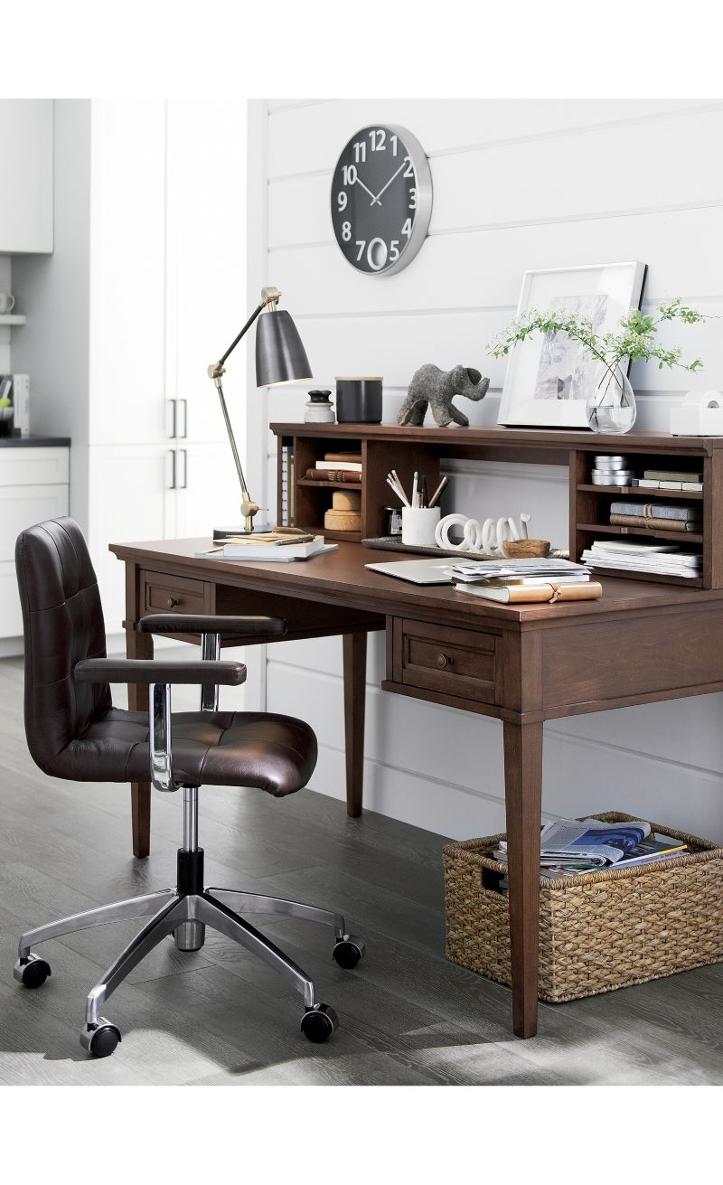Navigator Saddle Brown Leather Office Chair - Image 1