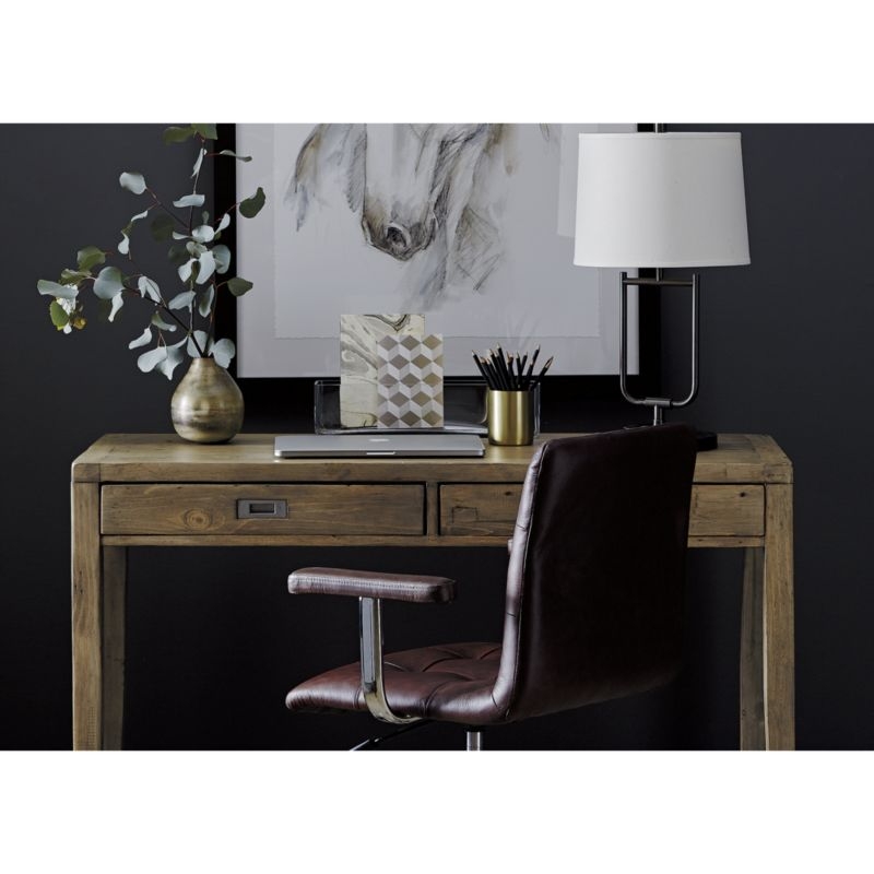 Navigator Saddle Brown Leather Office Chair - Image 3