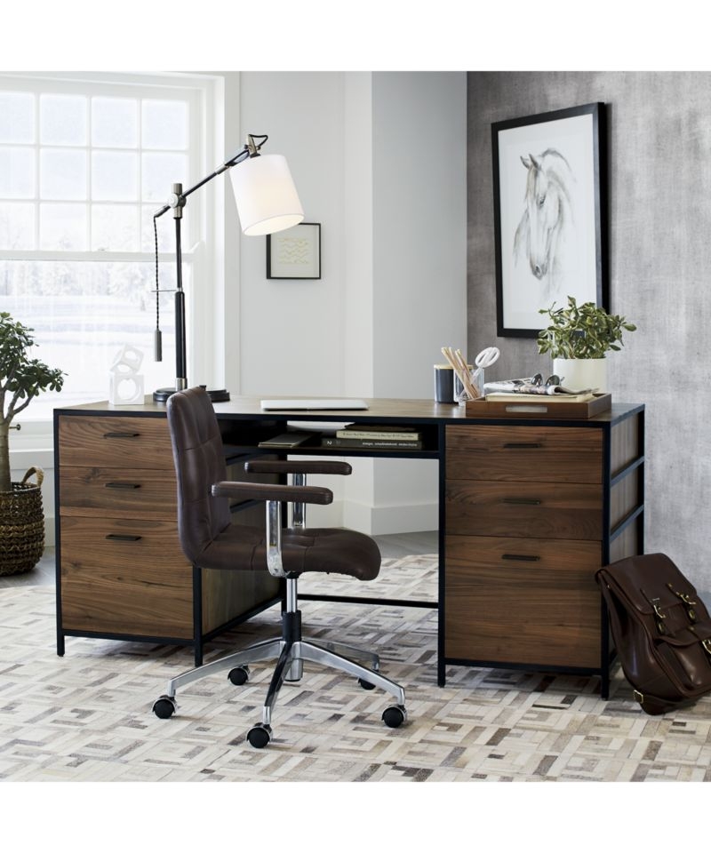 Navigator Saddle Brown Leather Office Chair - Image 6