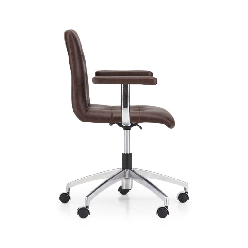 Navigator Saddle Brown Leather Office Chair - Image 8