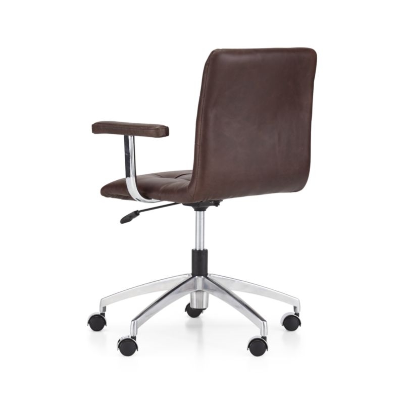 Navigator Saddle Brown Leather Office Chair - Image 9
