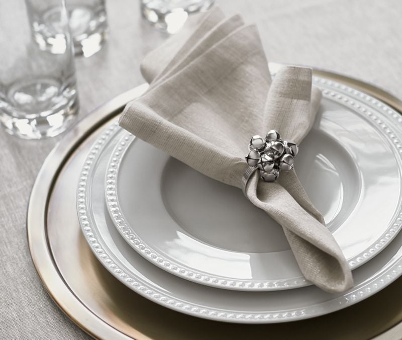 Staccato White Porcelain Low Bowl - Image 9