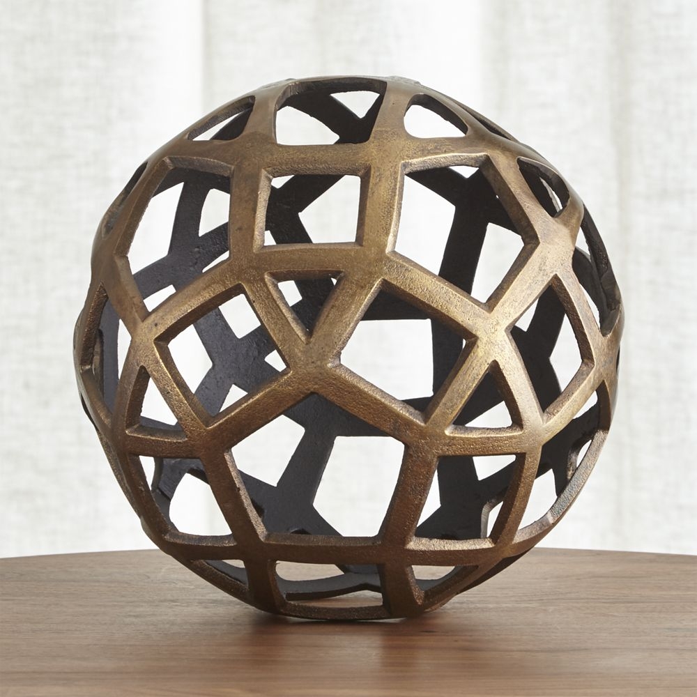 Geo Large Decorative Metal Ball - Image 0