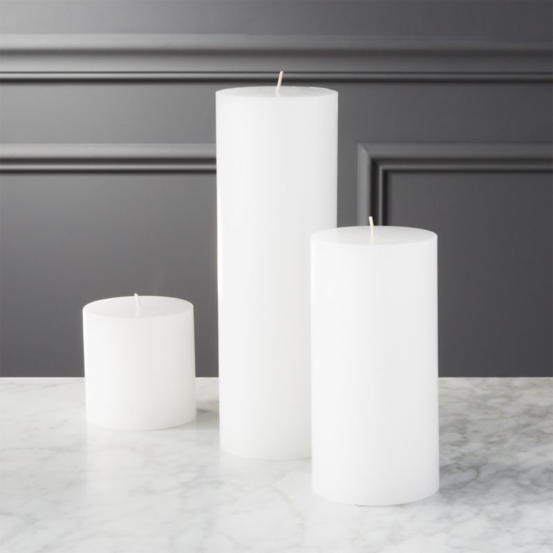 3"x9" White Pillar Candle - Image 2