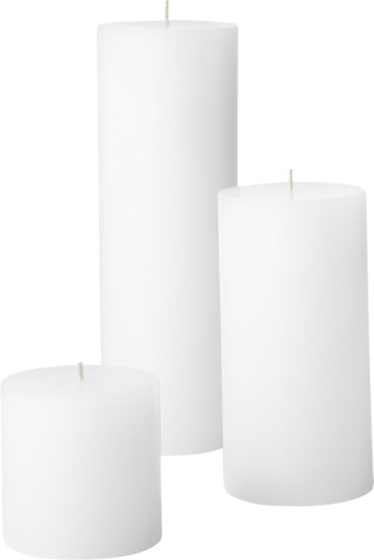 3"x9" White Pillar Candle - Image 3
