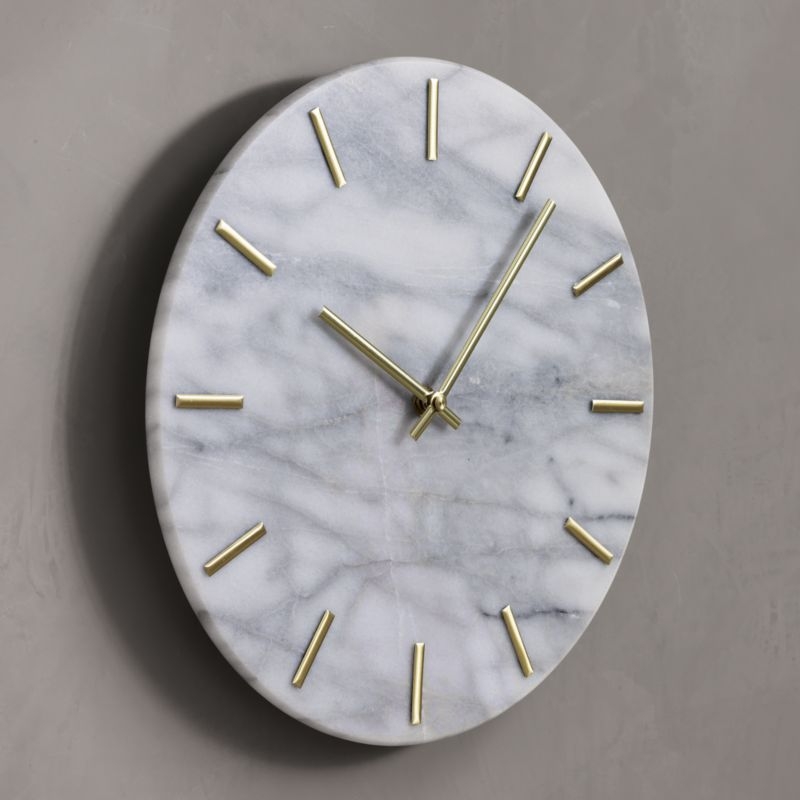 Carlo marble and brass wall clock - Image 2