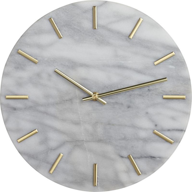 Carlo marble and brass wall clock - Image 3