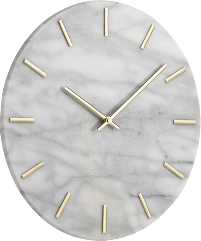 Carlo marble and brass wall clock - Image 4