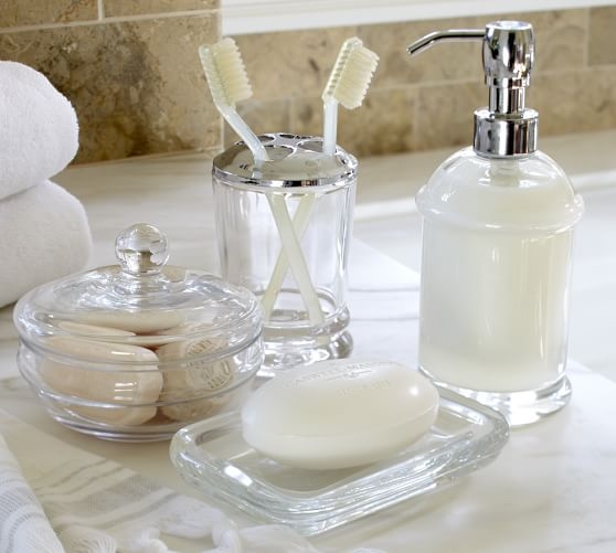 PB Classic Glass Bath Accessories - Rectangular Soap Dish - Image 0