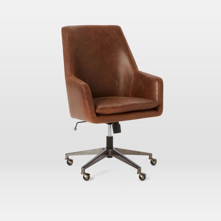 Helvetica High-Back Leather Office Chair - Image 0