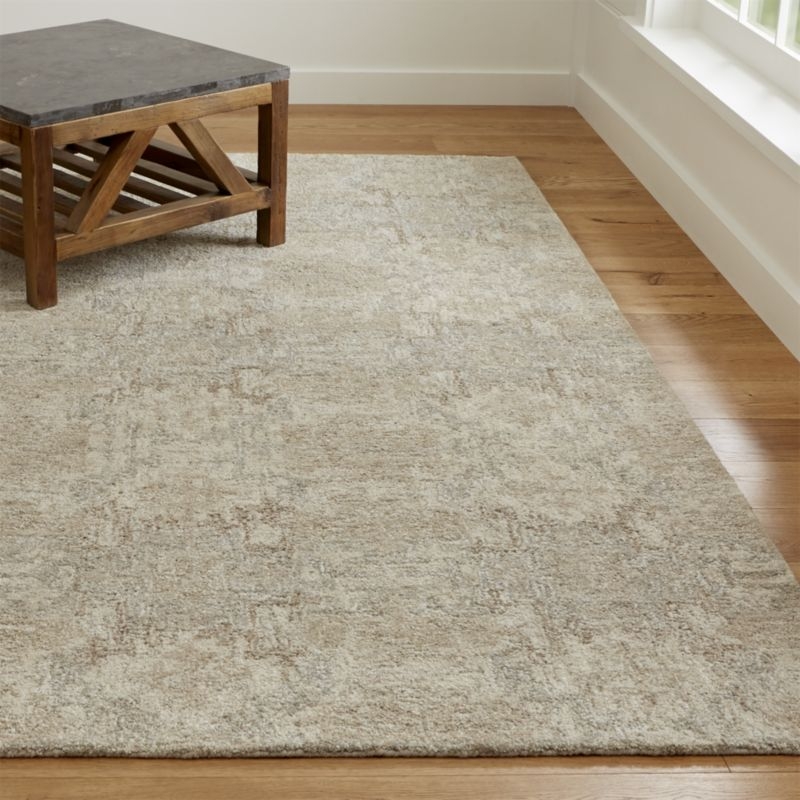 Alvarez Classic Wool Blend Cream Hand-Tufted Rug 6'x9' - Image 1