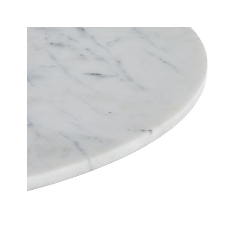 Nero White Marble Round Accent Table - Image 1