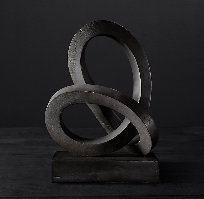 CAST METAL ABSTRACT SCULPTURE 4 - Image 0