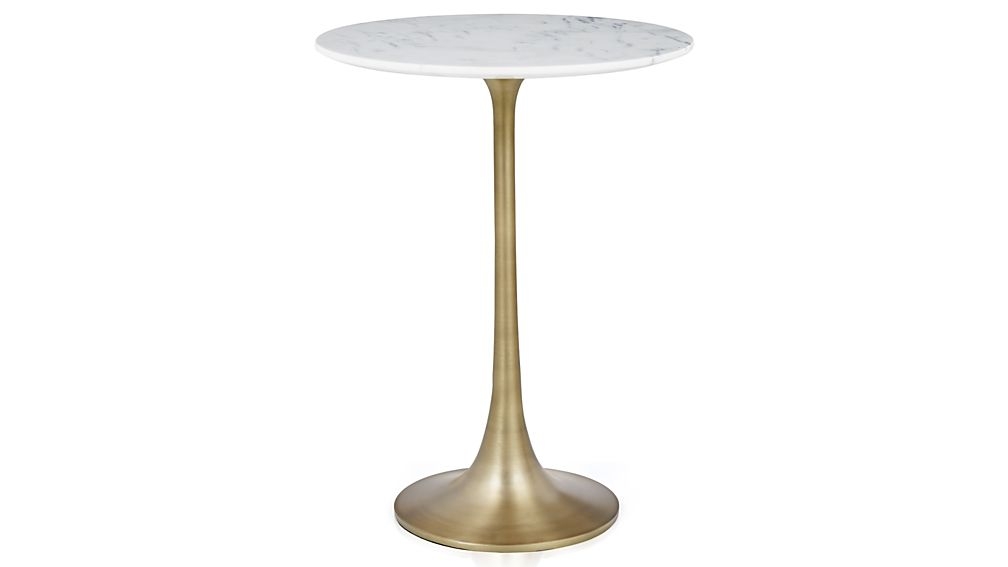 Nero White Marble Accent Table - Image 0
