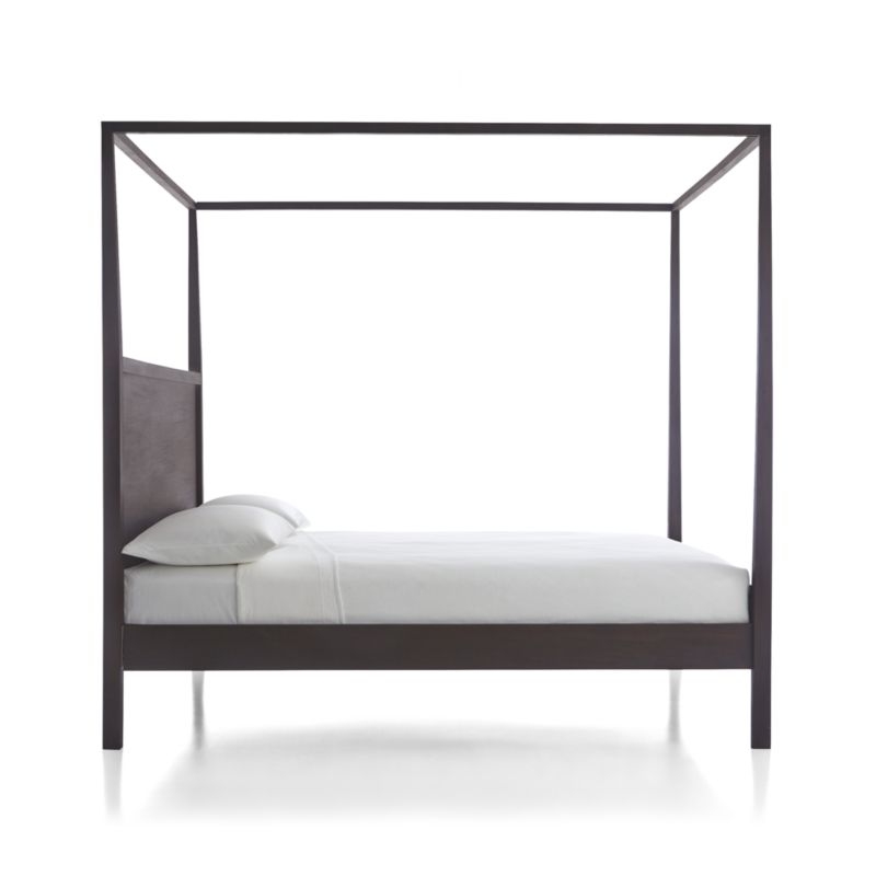 Keane Espresso Wood King Canopy Bed - Image 3