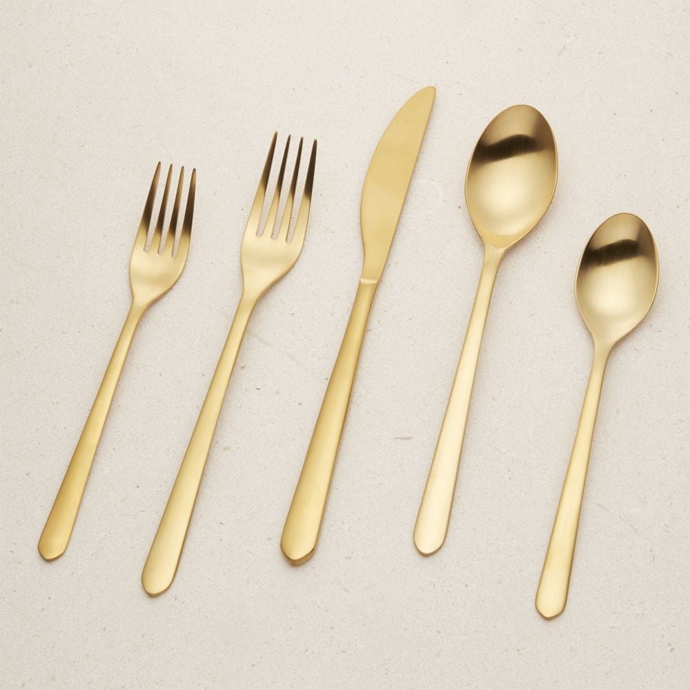 Jasper Satin Gold 20-Piece Flatware Set - Image 0