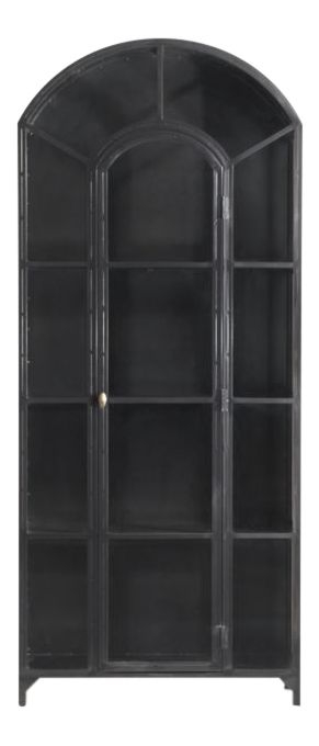 Ventana Glass Display Cabinet, Black-- BACKORDERED UNTIL JULY 2022 - Image 0