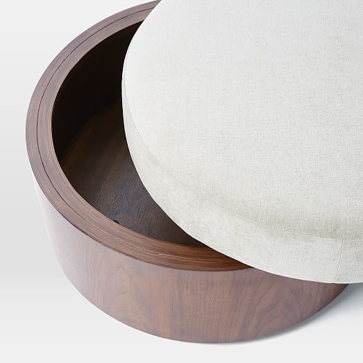 Upholstered Storage Ottoman - Image 1