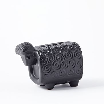 Ceramic Sheep Piggy Bank, Black - Image 1