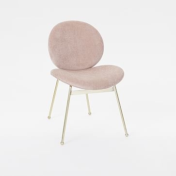 Jane Dining Chair, Distressed Velvet, Blush - Image 0
