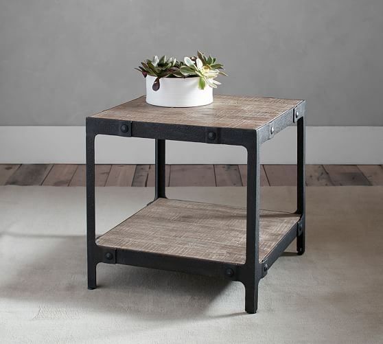 CLINT RECLAIMED WOOD SIDE TABLE - Image 1