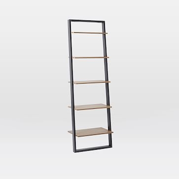 Ladder Shelf Storage Wide Shelf, Basalt Gray/Oak - Image 0