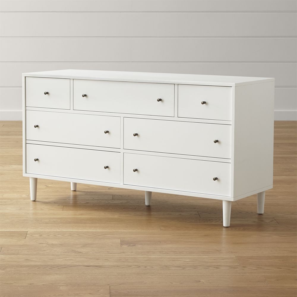 Barnes White 7-Drawer Dresser - Image 0