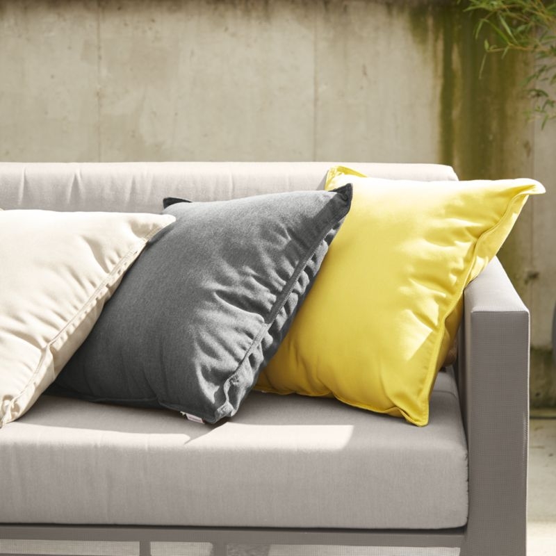 Sunbrella ® Charcoal 20"x20" Outdoor Pillow - Image 6