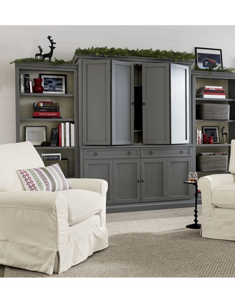 Cameo 2-Piece Grey Entertainment Center - Image 6