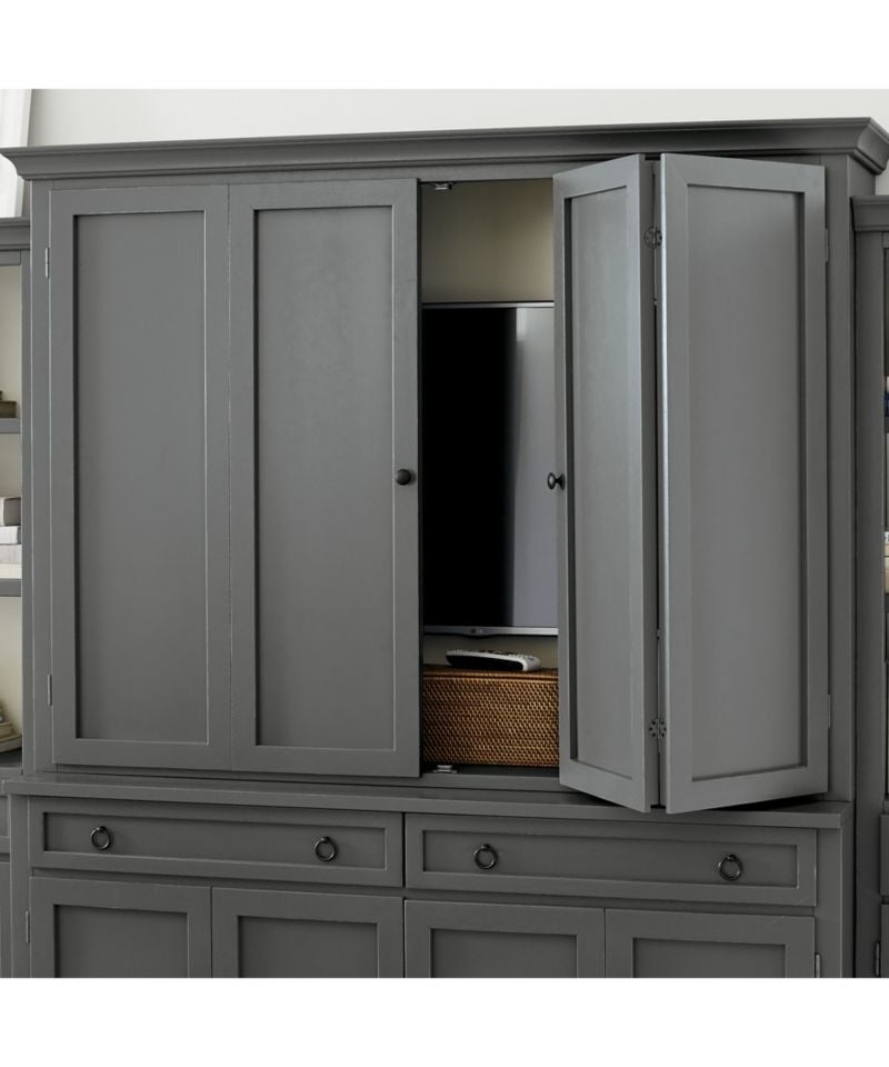 Cameo 2-Piece Grey Entertainment Center - Image 8