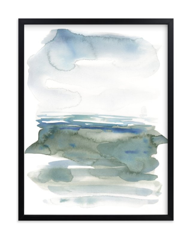 Ocean Landscape - 18 x 24, Rich Wood Black Frame - Image 0
