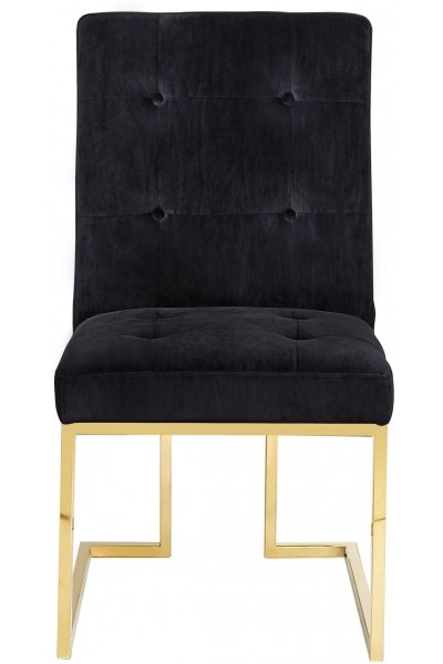 Akiko Black Velvet Chair - Set of 2 - Image 1